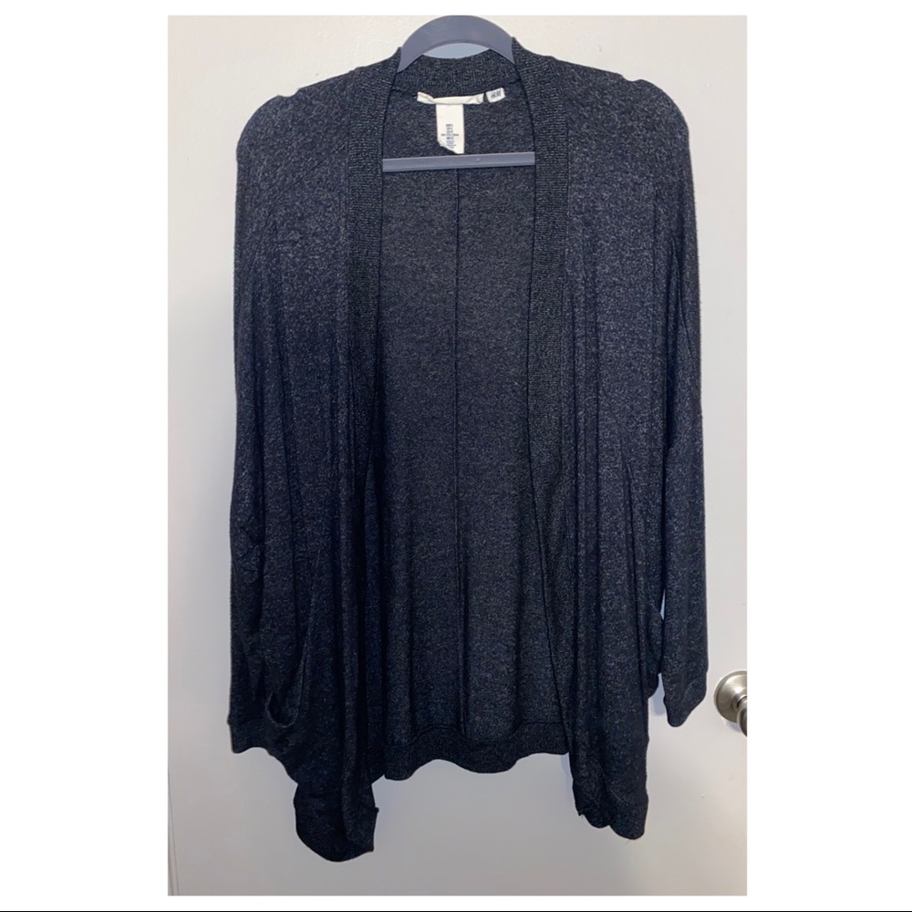 Dark grey scoop cardigan